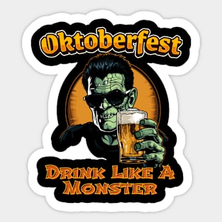 Funny Oktoberfest - Frakentstein Halloween Beer Sticker